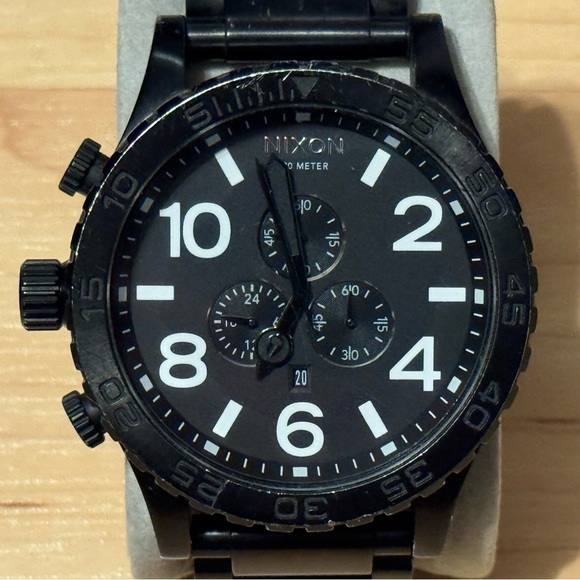 Nixon The 51-30 Chrono "Simplify" Black Chronograph Men's Analog Watch RUNNING - Picture 1 of 9